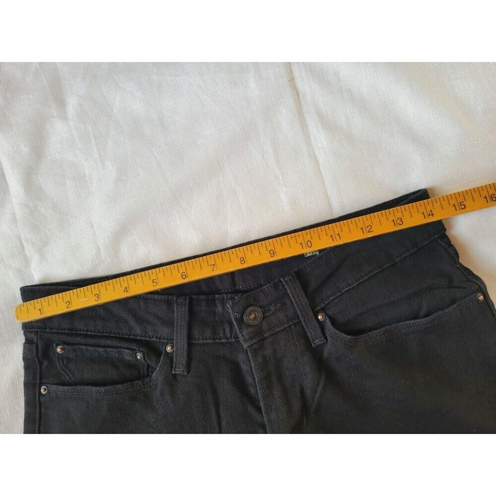 Levi's Womens Black Cotton Blend Curvy Skinny Jeans Solid Size 27 - Picture 6 of 10